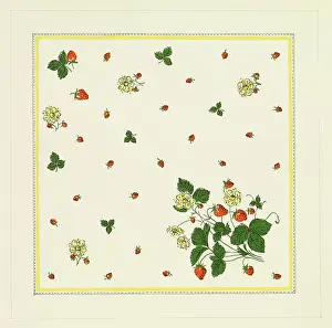 Wrap: Original Textile design by Tanya Atkinson - strawberries