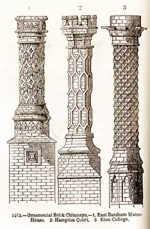 Barsham: Ornamental Brick Chimneys