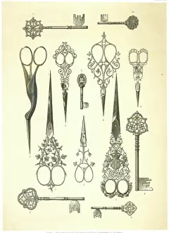 Keys: Ornate scissors and keys