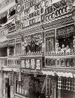 Shopfronts: Ornate shopfronts, China, c.1890's
