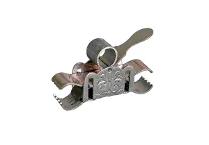 Clamped: Ornate steel clamp
