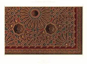 Ernst Ewald: Ornately decorated ceiling in the Bardo Palace, Tunis
