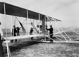 Firsts: Orville Wright with his airplane in Berlin