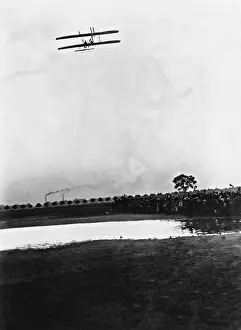 Orville: Orville Wright on a flight in Berlin-Tempelhof, 1909