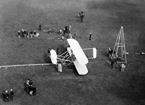 Orville: Orville Wright before a flight in Berlin-Tempelhof, 1909