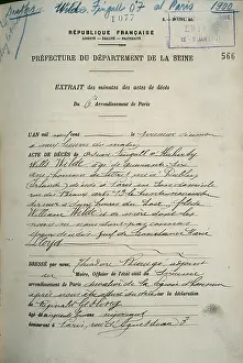 Wildes: Oscar Wilde, death certificate