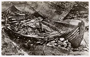 Clinker: The Oseberg ship - shortly after discovery
