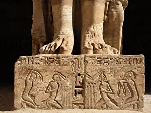 Nubian: Osirian column, Temple of Ramesses III, Medinet Habu, Thebes