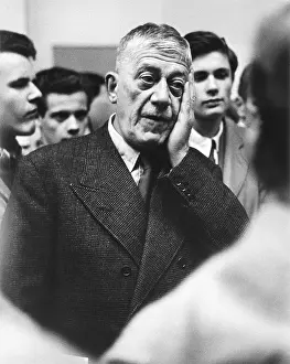 Kokoschka: Oskar Kokoschka at the opening of