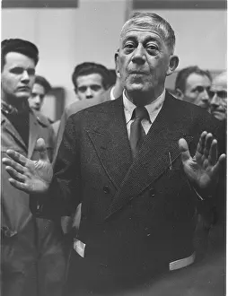 Kokoschka: Oskar Kokoschka at the opening of