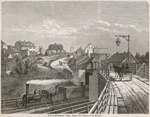 Christiania: OSLO/BRIDGE/TRAIN 1867
