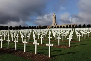 Ossuary: Ossuaire de Douaumont and cemetery, Verdun, Lorraine, France