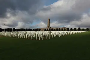 Ossuary: Ossuaire de Douaumont and cemetery, Verdun, Lorraine, France