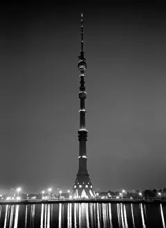 Sedmoe: Ostankino Tower in Moscow, 1970