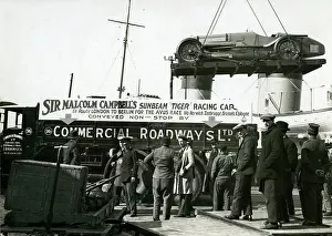 The Brooklands Museum Collection: Ostende, Belgium - loading 4-litre Sunbeam