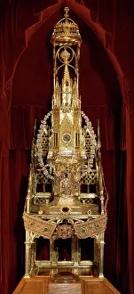 Goldsmiths: Ostensory. Gothic. 14th century. Silver and gold. Treasure
