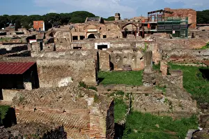 Scaffolding: Ostia Antica. Ruins