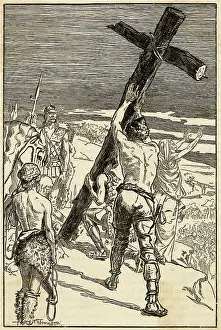 Northumbria: OSWALD SETS UP CROSS