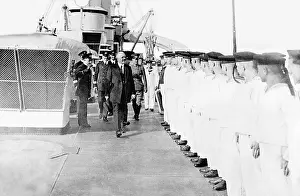 Emden: Otto Gessler during fleet exercises