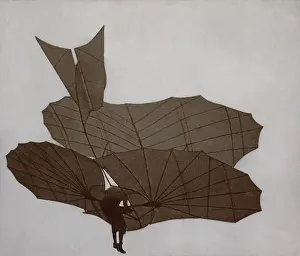 Documented: Otto Lilienthal 1848-1896 flying the two ?
