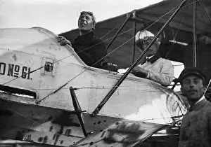 Taube: Otto Lindpaintner during a launching with a Rumpler Taube