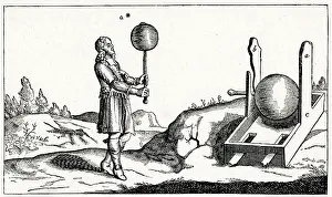 Friction: Otto von Guericke Demonstrating his Experiment