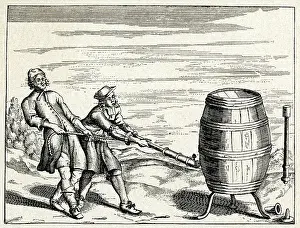 Guericke: Otto von Guericke Demonstrating his Experiment