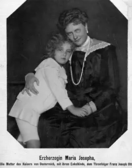 Otto von Habsburg with grandmother Maria Josepha, 1918