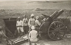 Lcgr1702: Ottoman artillery at Hareira in 1917 to defend against