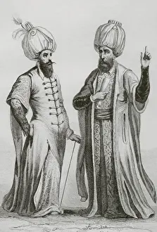 Magistrate: Ottoman Empire. Functionaries Janissary Agha and Kadi Lechke