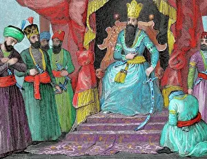Recorded: Ottoman Empire. Sultan received in the Topkapi Palace counse