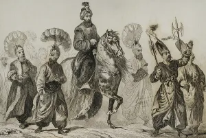 Lalaisse: Ottoman Sultan going to the mosque. Turkey