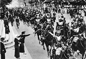 Cuirassiers: Outbreak of war 1914, departure of the troops from Paris