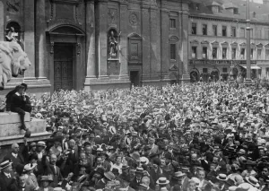 Jubilation: The outbreak of war in Munich, 1914