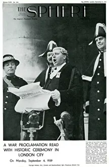 Crier: Outbreak of WWII - Sphere cover - Proclamation of war London