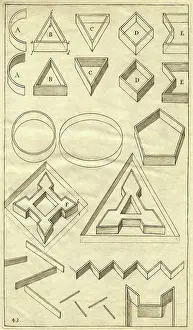 1751: Outlines of geometrical shapes