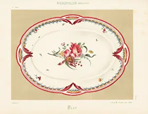Meurthe: Oval platter from Niderviller, Lorraine