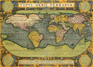 Hemisphere: Oval World Map 1598
