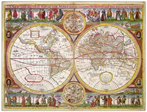 Discoveries: Overton World Map - 1670