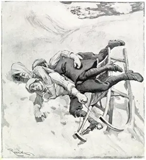 Sledges: OVERTURNED TOBOGGAN 1909