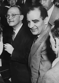 Scares: Owen Lattimore (left) and Sen. Joseph McCarthy