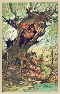 Charles Folkard: OWL AND GRASSHOPPER