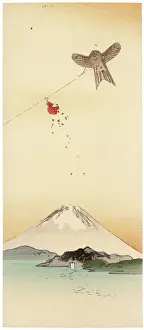 Confetti: Owl kite over Mount Fuji