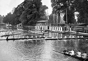 Houseboats: Oxford Eights on the River Thames Victorian period