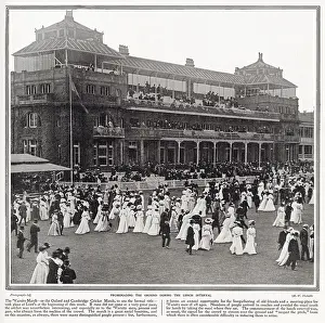 Socialising: Oxford vs. Cambridge cricket match in 1908