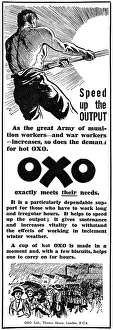 Nutritious: Oxo advertisement for munition workers, WW1