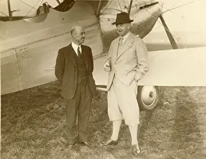 Sopwith: P Ws Bulman (left) talks to T O M Sopwith