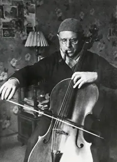 Casals: Pablo Casals, the great cello player in his home