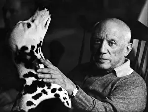 Cubism: Pablo Picasso with his Dog, 1961
