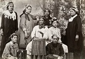 Tahiti: Pacific Islands, Oceania: group portrait, likely Tahiti